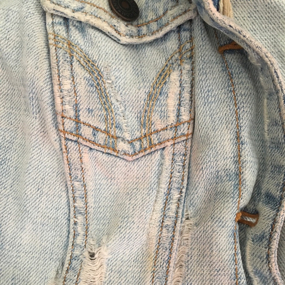 Hollister distressed jean jacket